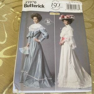 Butterick 35970 Women’s Sewing Pattern Historical Maxi Drsss B5 Size 8-16